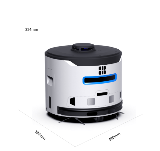 robot de limpieza j30 vista con medidas