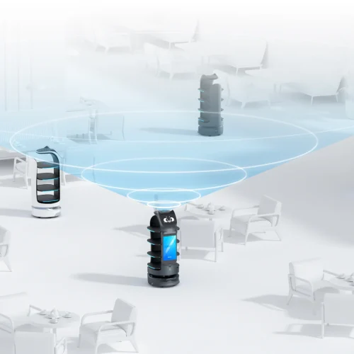 robot camarero bellabot pro 10 escaneando entorno con VSAM+