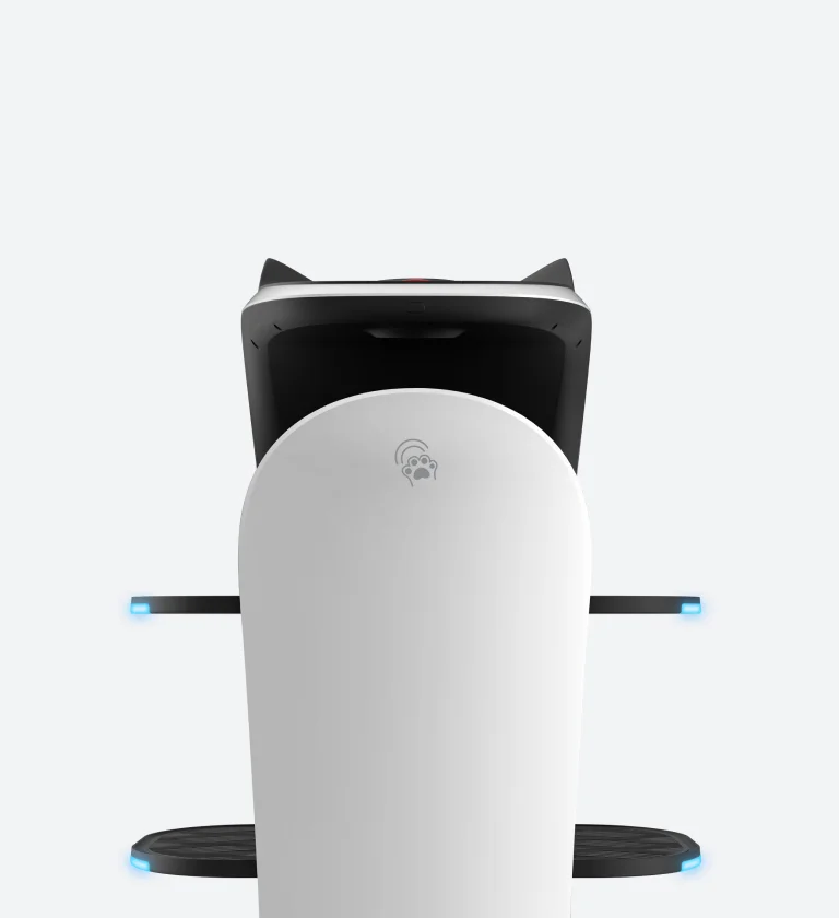 robot camarero bellabot pro 17 interacción táctil en espalda