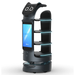 robot camarero bellabot pro vista lateral modelo negro