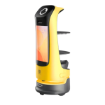 robot camarero kettybot pro vista lateral modelo amarillo