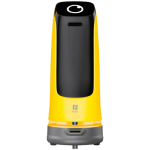 robot camarero kettybot pro vista frontal modelo amarillo