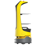 robot camarero kettybot pro vista lateral modelo amarillo