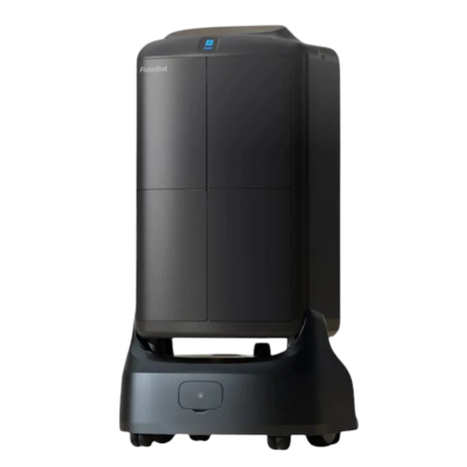 robot camarero y reparto flashbot negro vista frontal