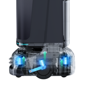 robot de reparto flashbot mostrando sistema de suspensión