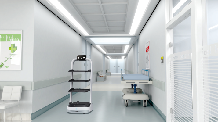 robot camarero pudubot en un hospital