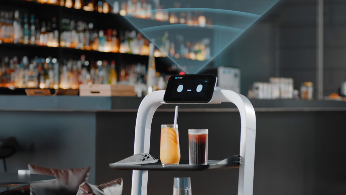 robot camarero pudubot muestra de PUDU SLAM