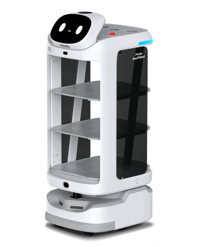 robot camarero y reparto swiftbot con interior a la vista