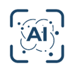 icono IA azul