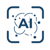 icono IA azul