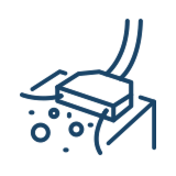 icono aspirado manual azul