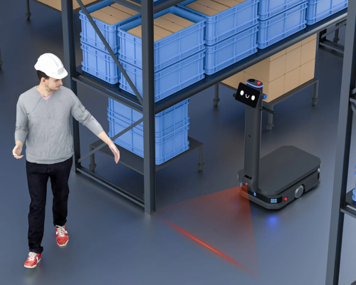 robots de almacén serie T600 proyección marca de seguridad en suelo