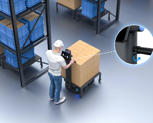 robot de almacén T600 interruptor de asistencia en manillar