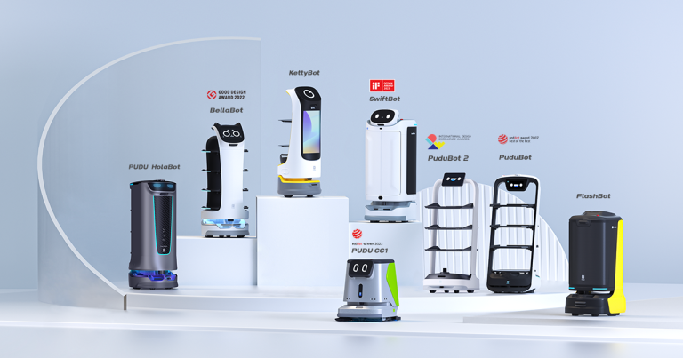 Robots para empresas de RobotsNation: robot camarero, robot de limpieza, robot de saludo y robot de logística